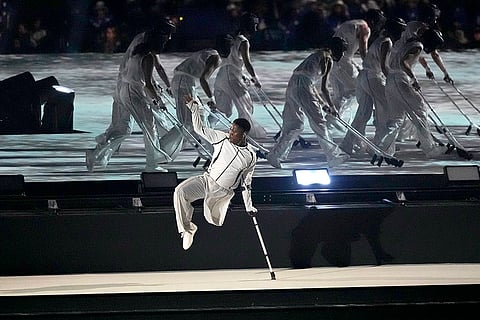 2024 Paralympics Opening Ceremony: South African dancer Musa Motha performs during the Opening Ceremony